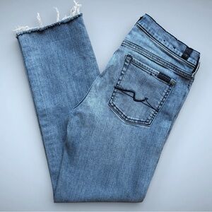 7 For All Mankind Reissue Roxanne Straight Leg Jeans | Ashland Wash | Size 29